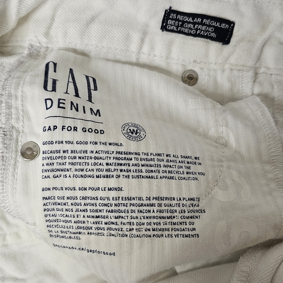 Gap Denim White Best Girfriend Jeans NWOT - Picture 6 of 10
